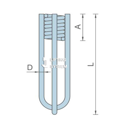 Inserto ad anello dritto incrociato